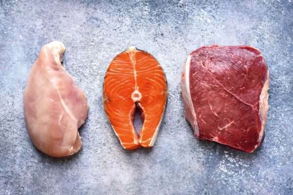 Hähnchenbrust, Lachsfilet und Rindersteak: Premium-Snacks