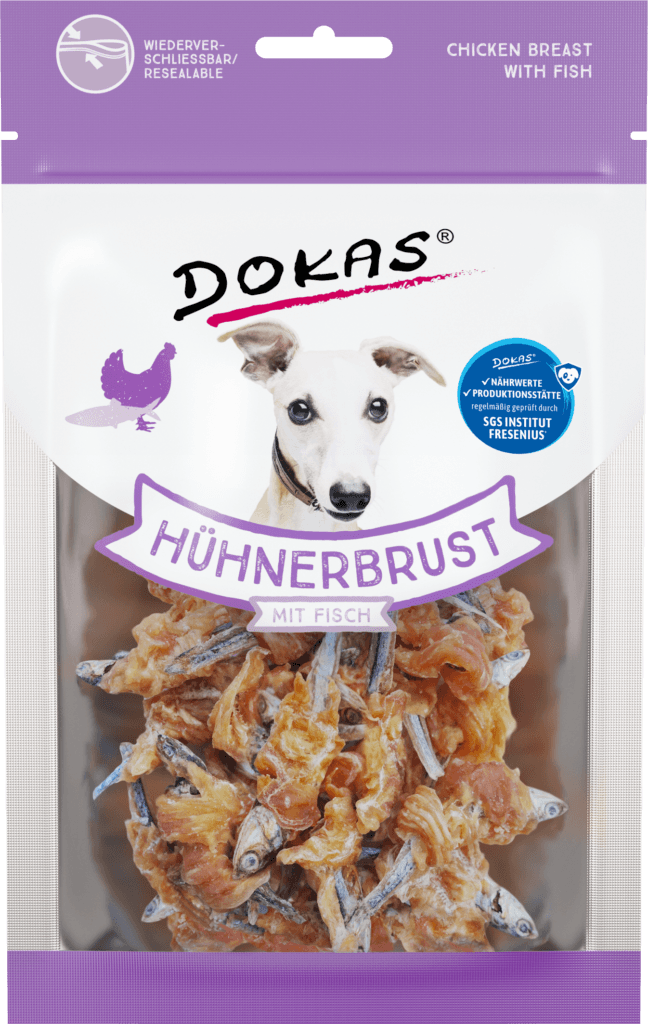 Hühnerbrust mit Fisch 70 g - DOKAS