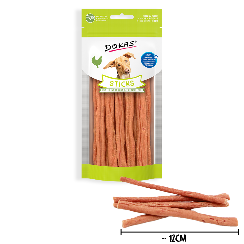 DOKAS Ochsenspirale Mit Hühnerbrust – 24 Stück, 110g Je Spirale, Kauvergnügen Für Hunde