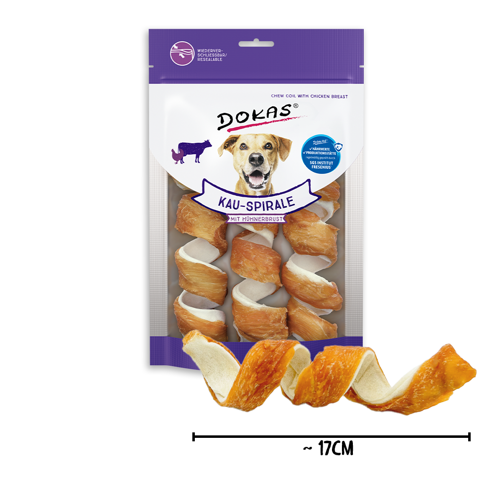 Kau-Spirale mit Hühnerbrust 3 St. 110 g - DOKAS
