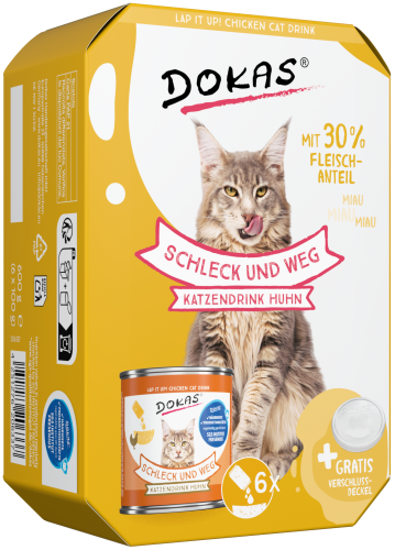 4251276206337-front-rechts Schleck und weg Katzendrink 6er Pack 600 g