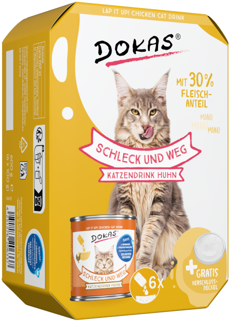 4251276206337-front-rechts Schleck und weg Katzendrink 6er Pack 600 g
